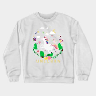 Cute Magical Unicorn tshirt lovers sweetshirt gift funny rainbow Crewneck Sweatshirt